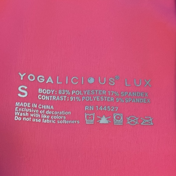Pink yogalicious lux, size small yoga short - Picture 4 of 4